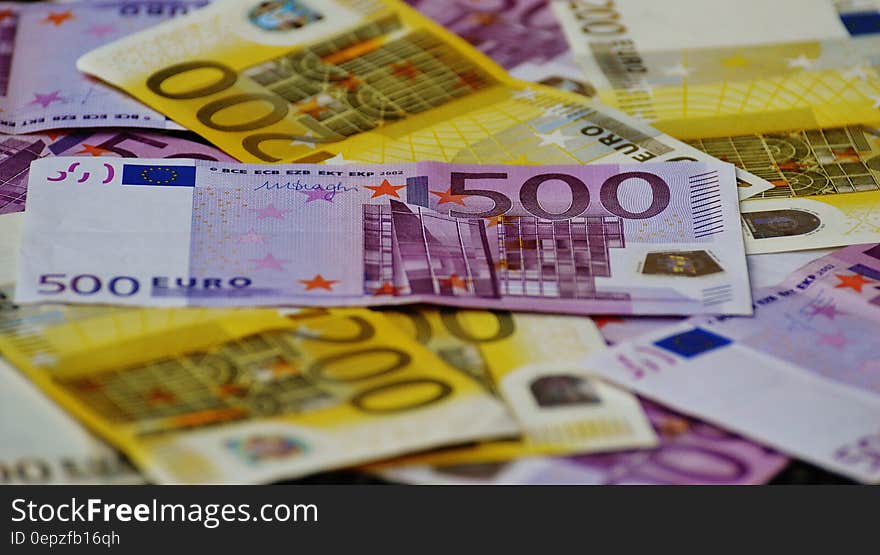 500 Euro Banknote Under 200 Banknote