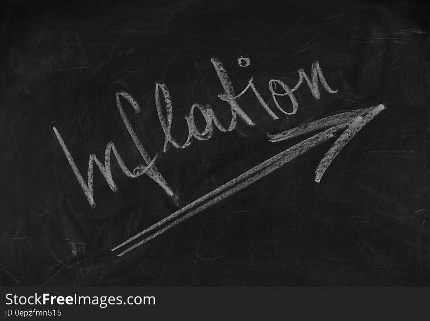 White and Black Inflation Chalk Board Writing