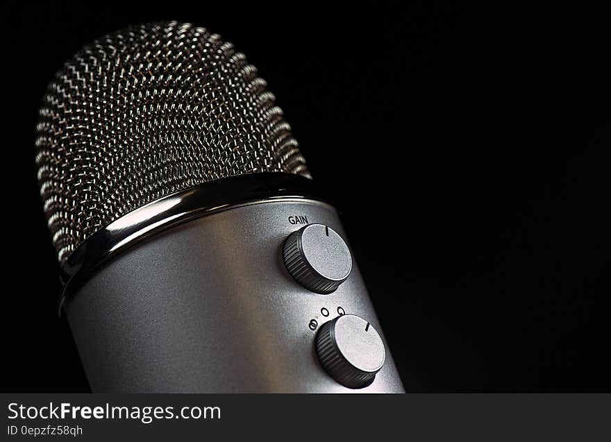 Grey Condencer Microphone