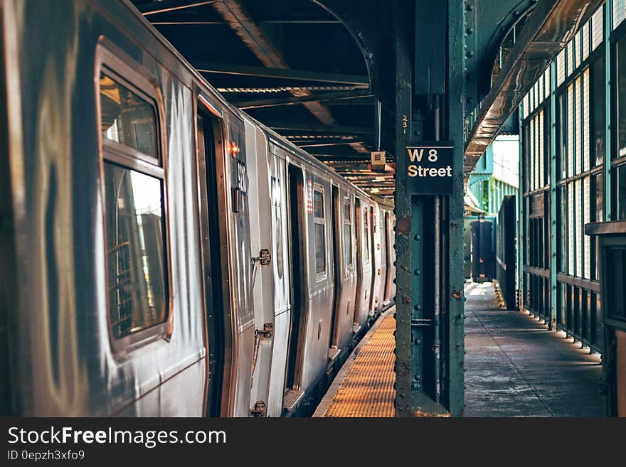 Silver Train on W8 Street Platform