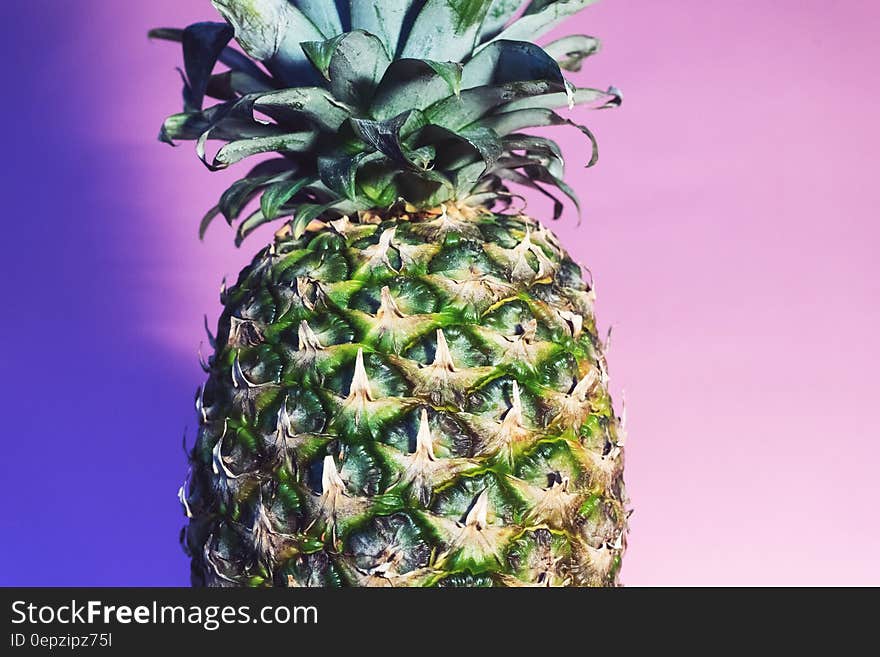 Shallow Focus Photography Green Pineapple