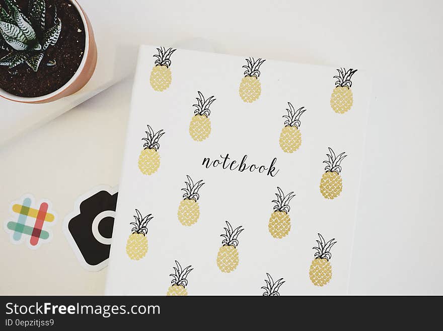 White Pineapple Print Printer Paper