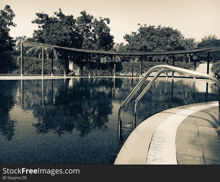 Sepia Photography of Swimming Pool