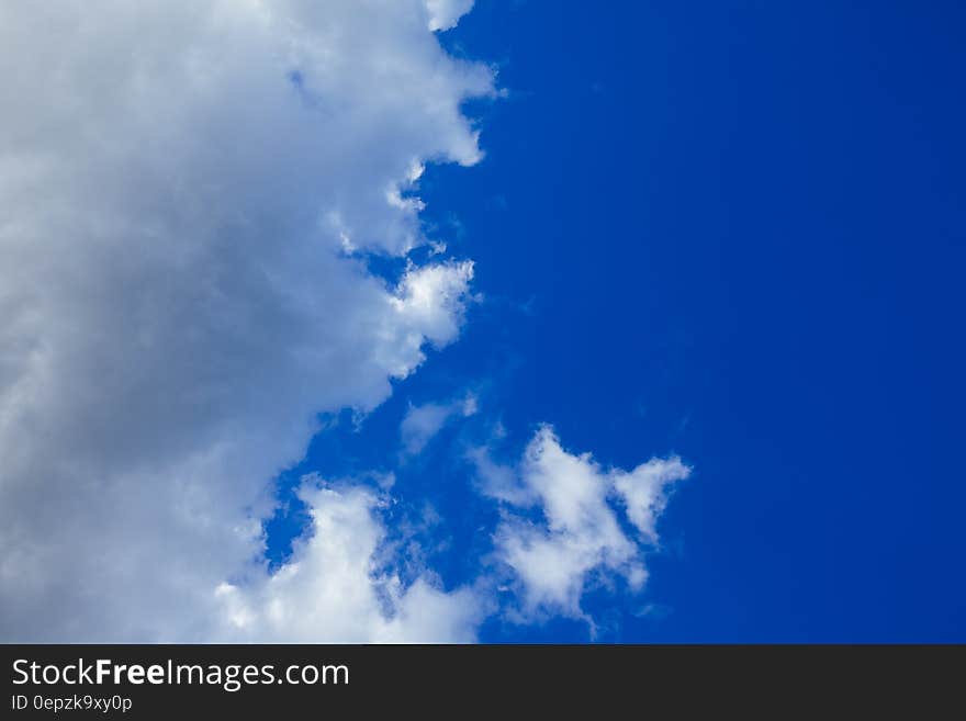 Blue sky and cloudscape background.