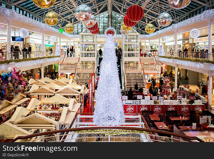 White Glass Christmas Tree