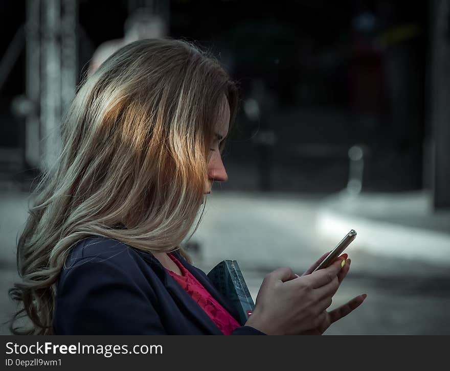 Woman Using Her Smartphone