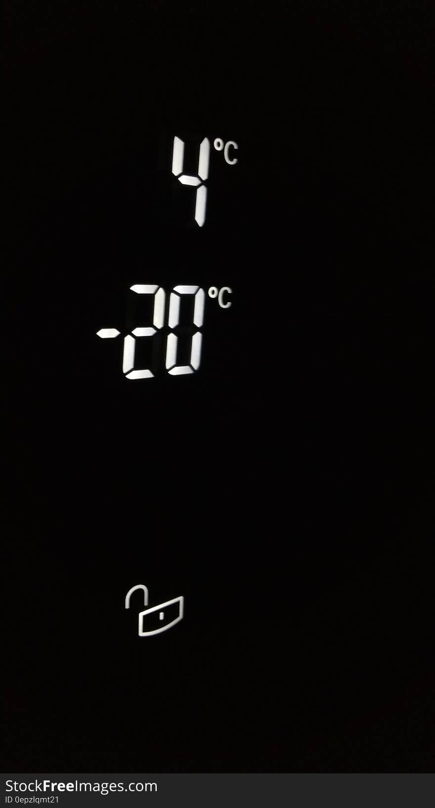 Digital Device Showing Negative 20 Degrees