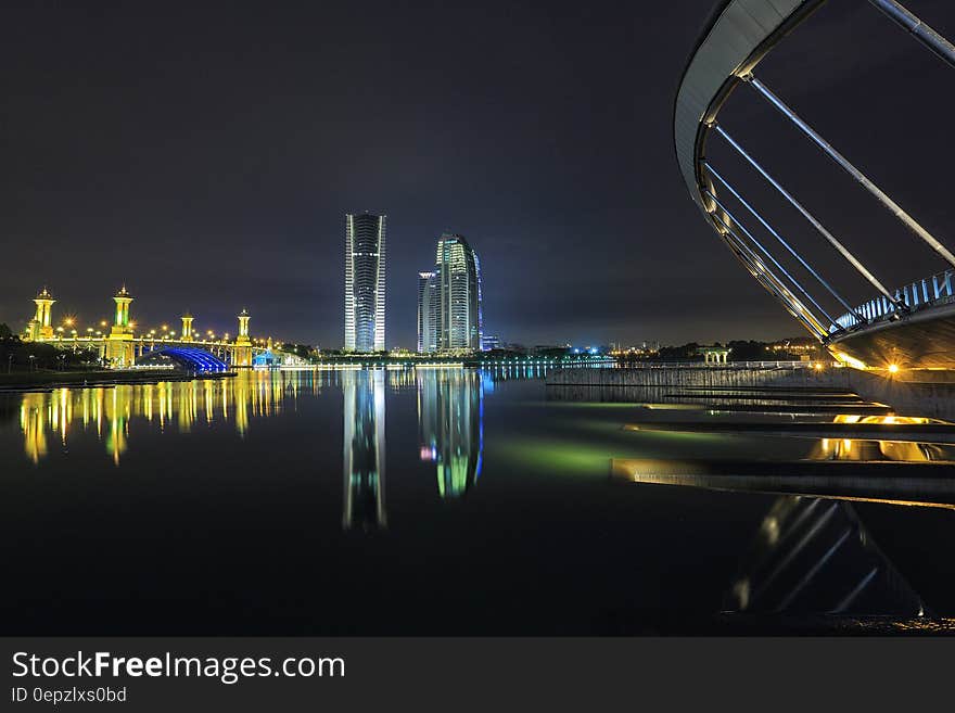 High Rise Building at Nighttime