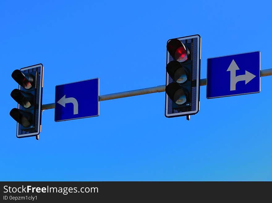 Traffic Lights with Red Light on