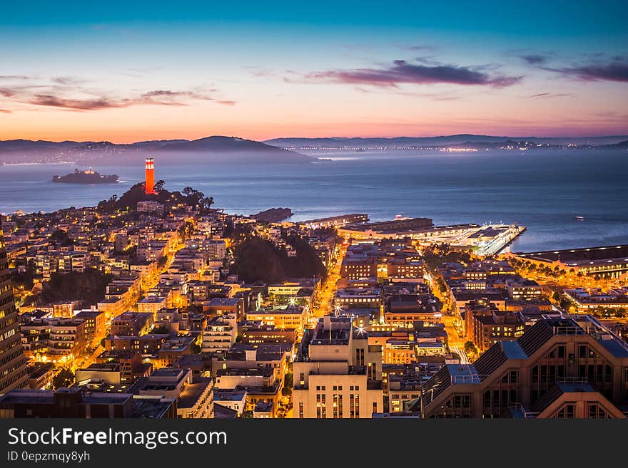 Sky View of City during Sun Set