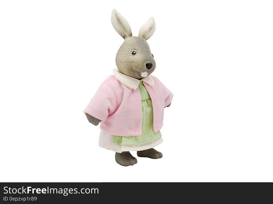 Rabbit Plush Toy With Pink Dress