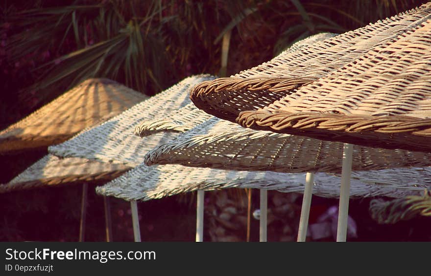 Brown Woven Umbrella