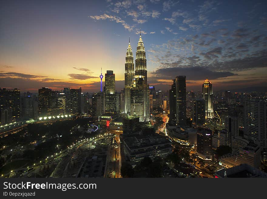 High Rise Buildings Bird&#x27;s Eye View