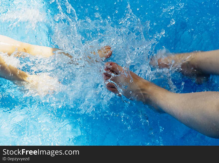 2 Person Playing Water