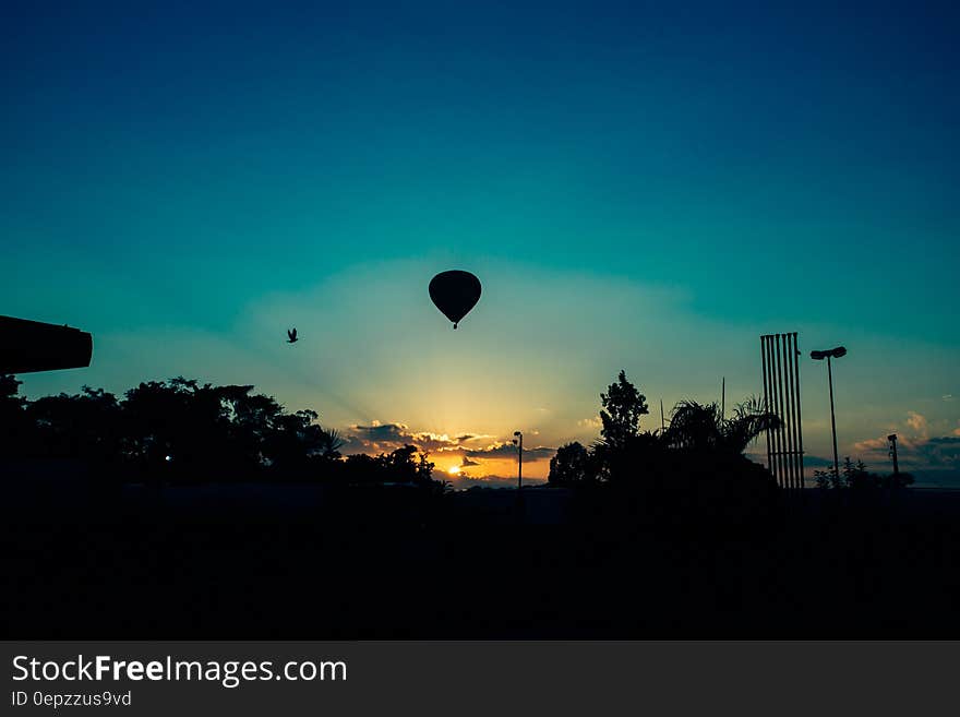 Hot Air Balloon during Sunset