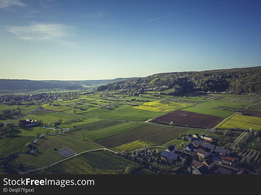 Aerial View of Village during Daytime