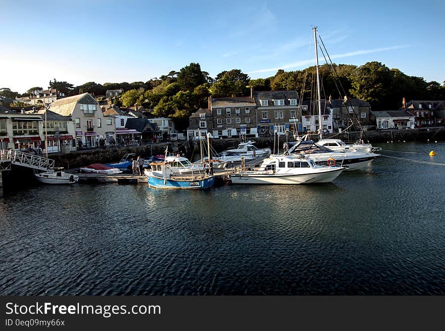 Boats and Buildings Near the Ocean