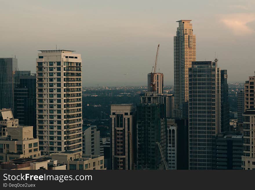 Aereal View of Skyscrapers in the City during Daytime