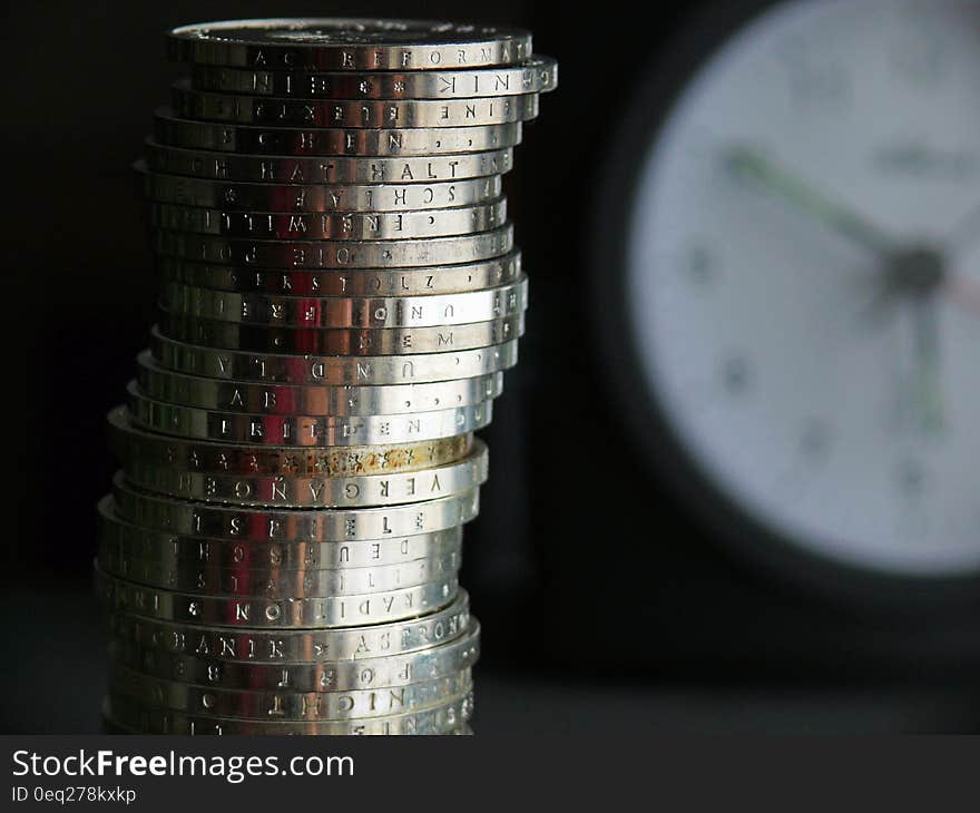 Silver Piled Coins