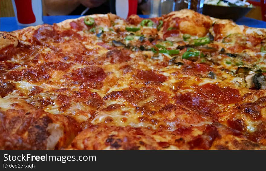 Brown and Red Pepperoni Pizza