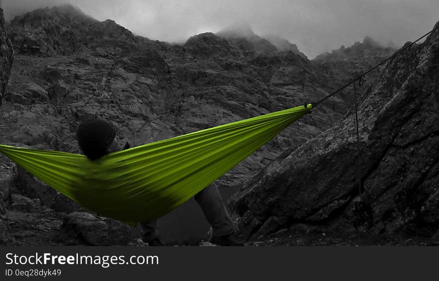 Selective Color of Green Canvas Hammock