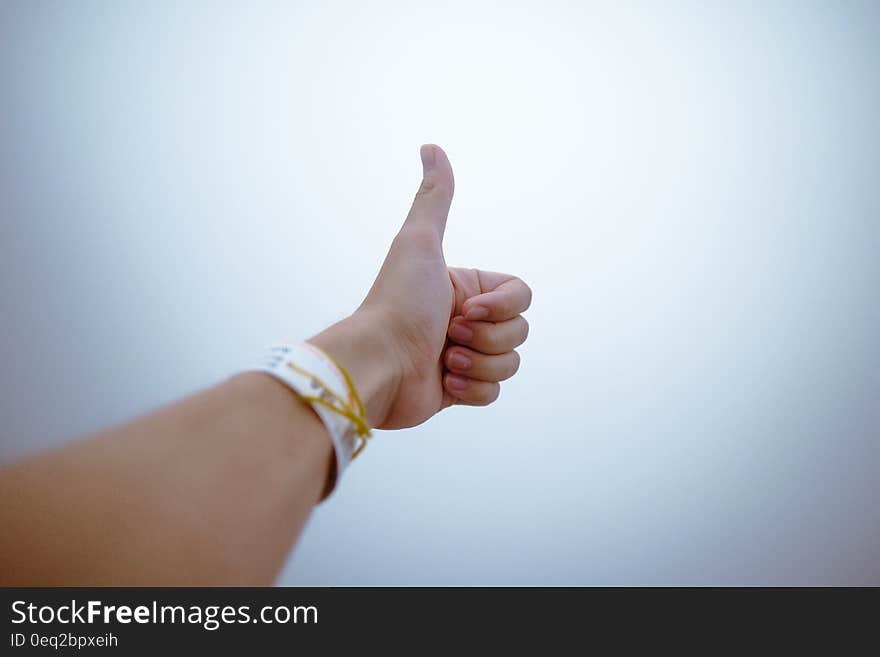 Person Doing Thumbs Up