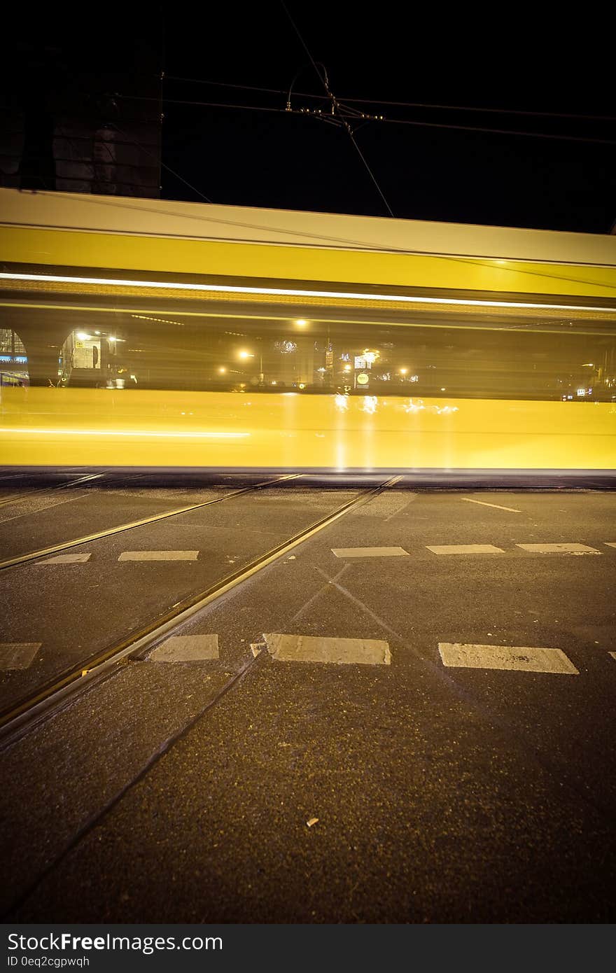 Railroad Station at Night Photo