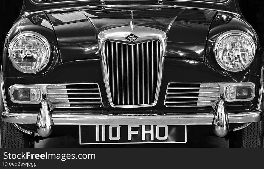 Car in Front View Showing Grille