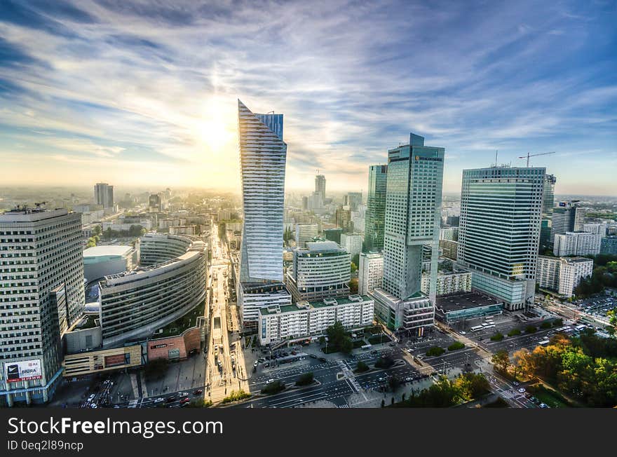 A panorama of the Warsaw city center. A panorama of the Warsaw city center.