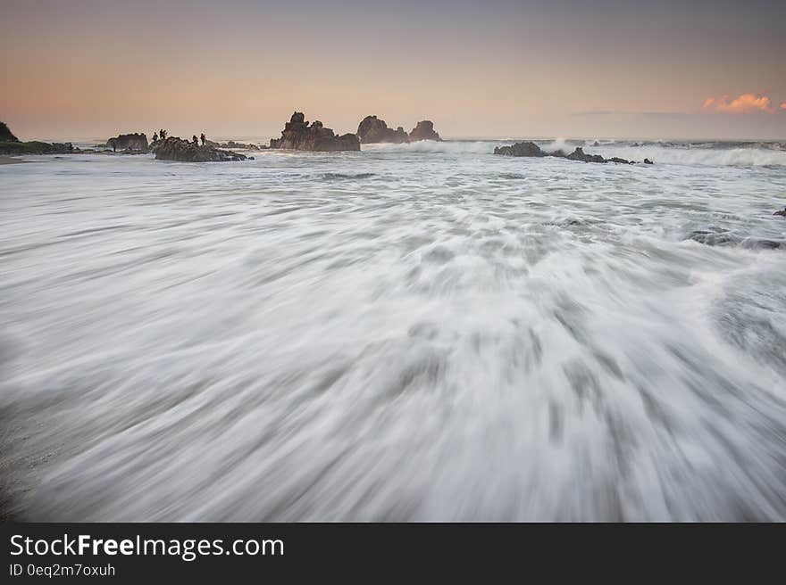 White Sea Wave Foam