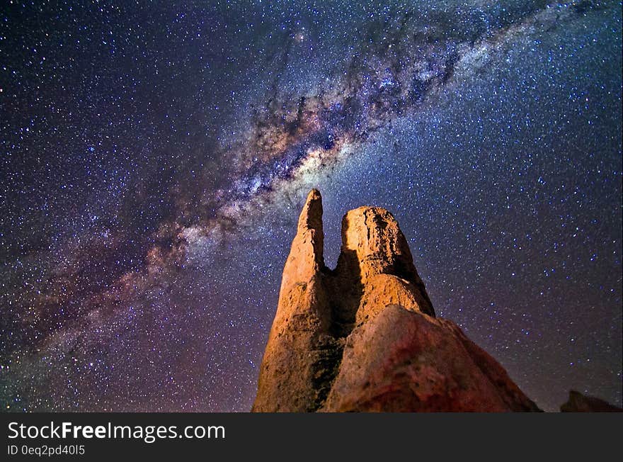 Rock Formation during Night Time