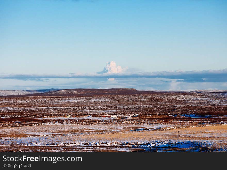 Volcanic landscape of Eyjafjallajokull glacier in Iceland