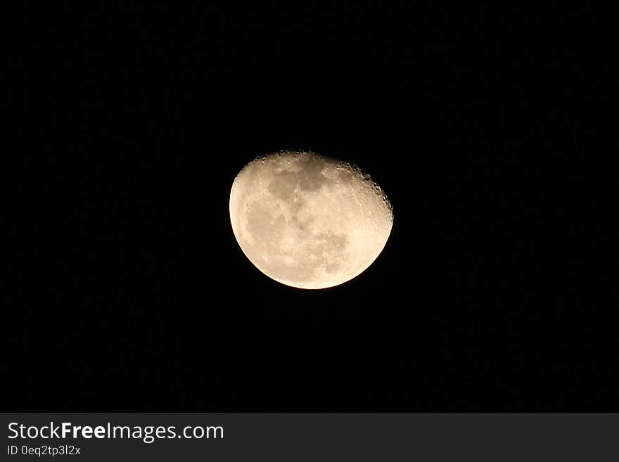 Close-up of Moon in the Sky