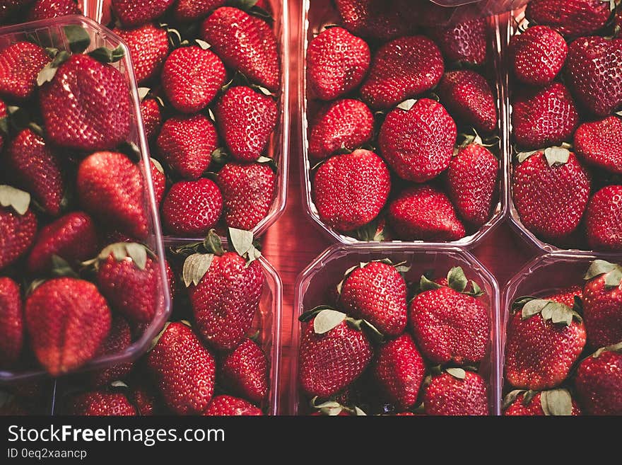 Strawberry Fruit on White Plastic Container