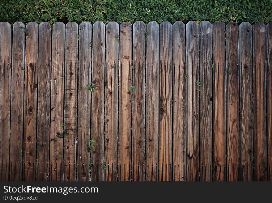 Brown Wooden Fence