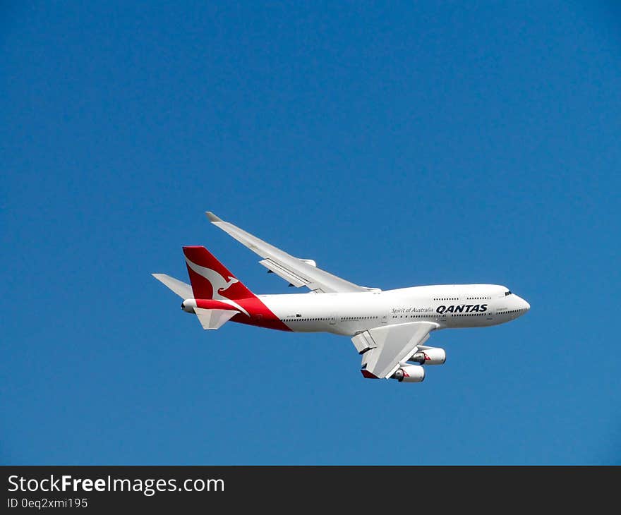 Qantas Airlines Plane on Air