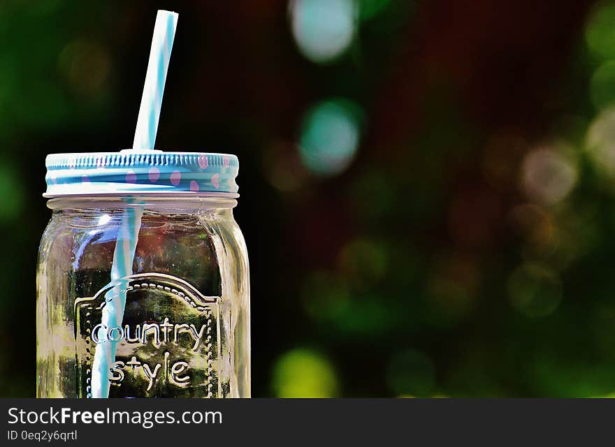 Country Style Glass Mason Jar