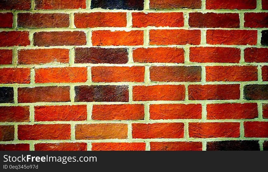 Landscape Photography of Orange Brick Wall