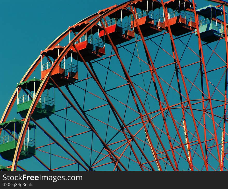 Orange and Green Ferris Wheel