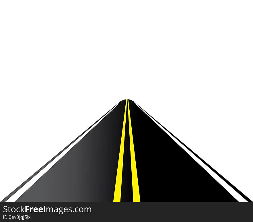 Straight empty way illustration design