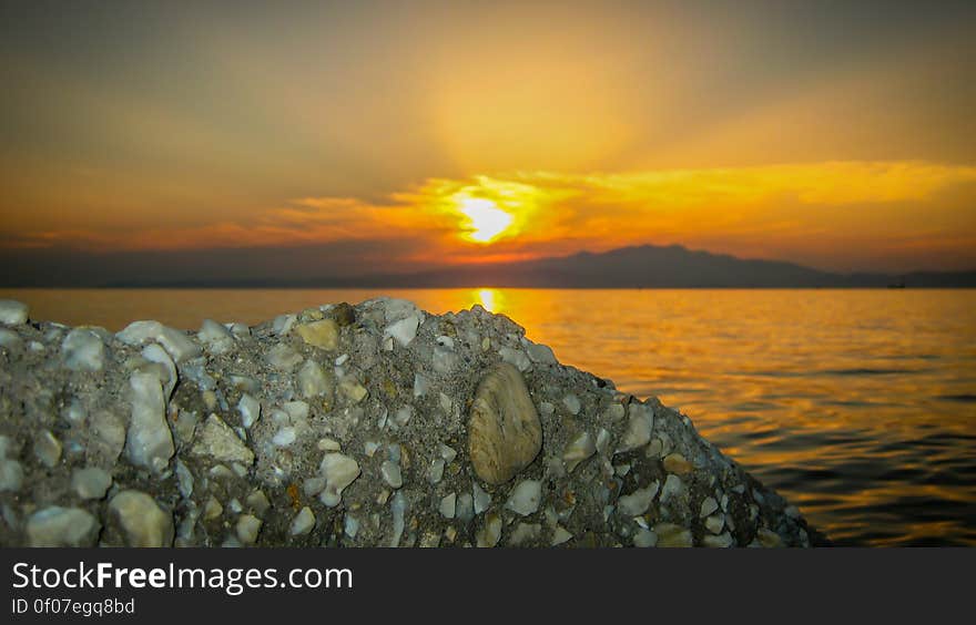 Exotic sunrise scene on the ocean waves. Exotic sunrise scene on the ocean waves