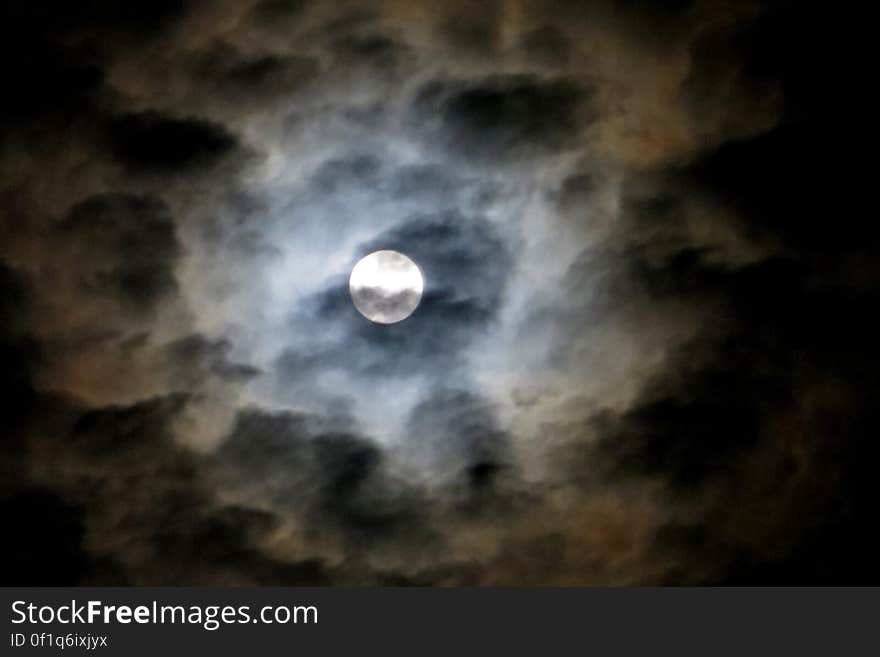 full moon in cloudy sky 3