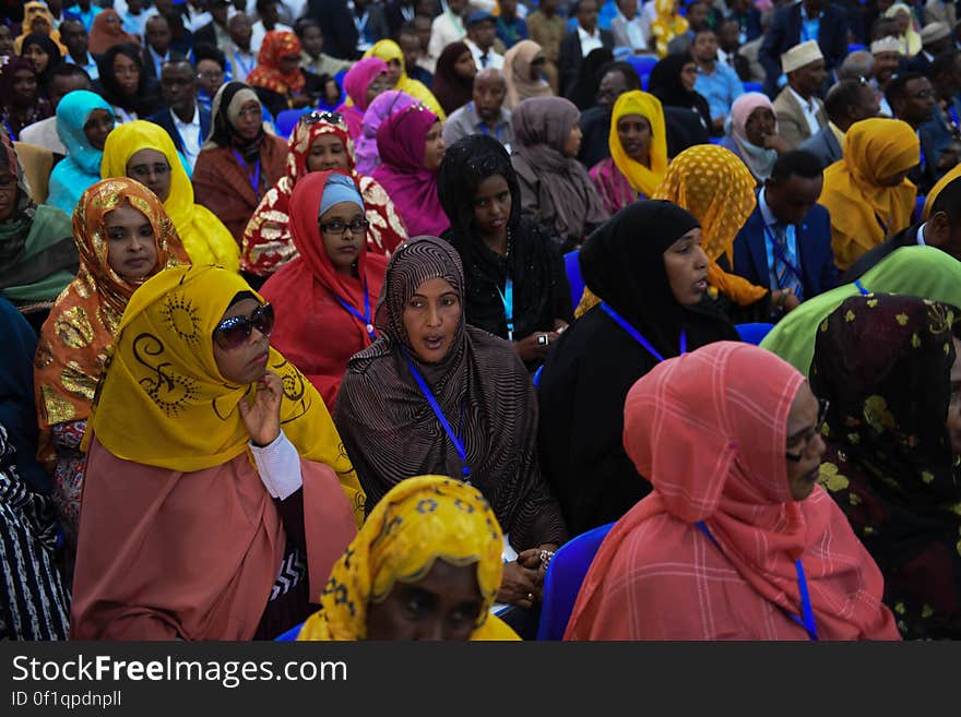 Newly elected members of parliament of the Somali federal government attend their inauguration ceremony in Mogadishu on December 27, 2016. AMISOM Photo / Ilyas Ahmed. Newly elected members of parliament of the Somali federal government attend their inauguration ceremony in Mogadishu on December 27, 2016. AMISOM Photo / Ilyas Ahmed