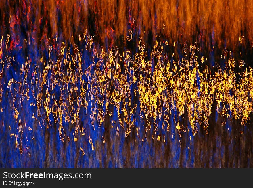 blue-red-gold night water texture 2, Las Vegas