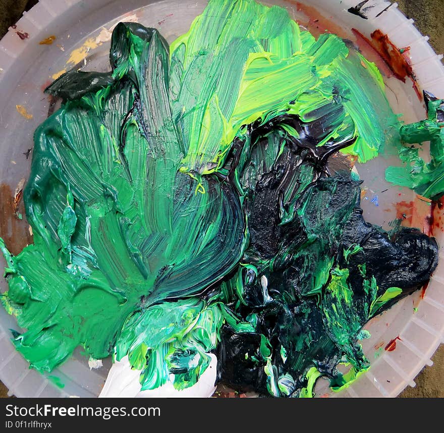 green paint smear