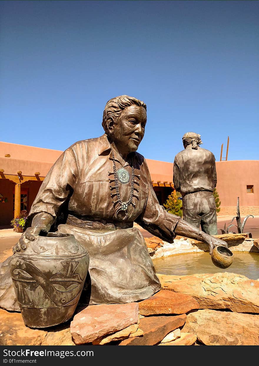 Bronze sculpture at Hyatt Tamaya in Bernalillo, New Mexico. Bronze sculpture at Hyatt Tamaya in Bernalillo, New Mexico