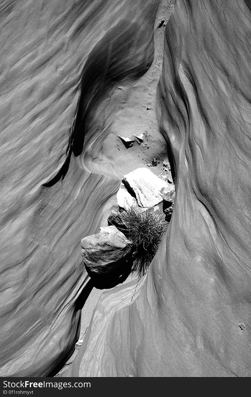 Grayscale Photography of Antelope Canyon