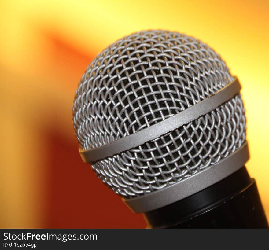 Macro Shot of Microphone