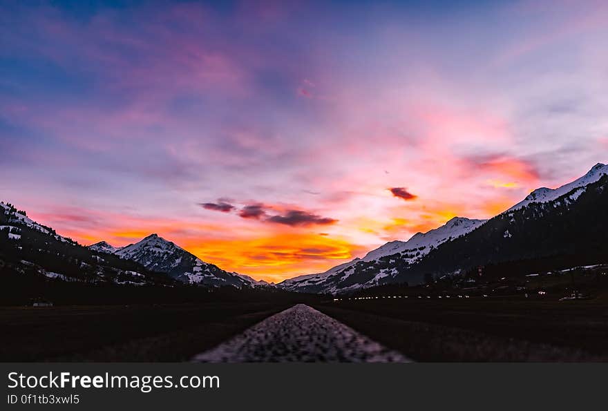 Scenic View of Dramatic Sky during Sunset