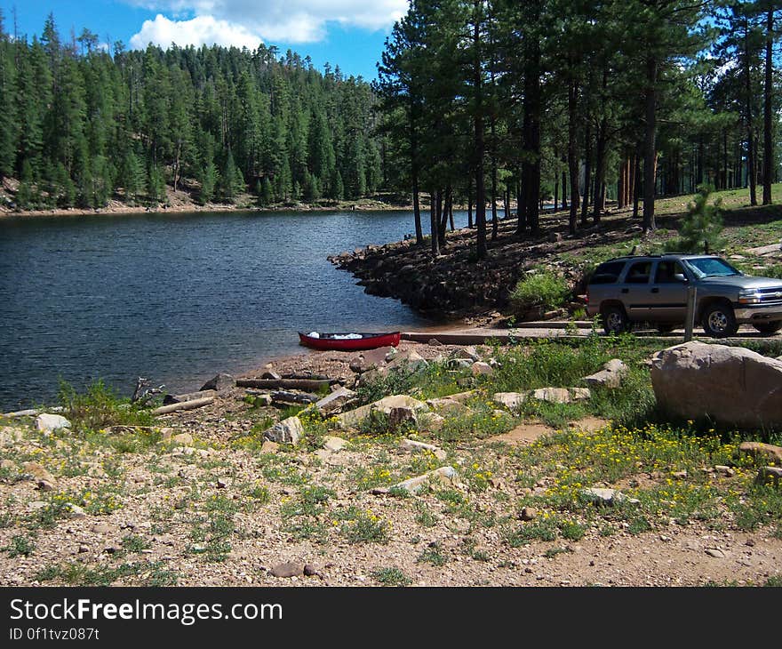 This secluded forest lake is surrounded by ponderosa pines, with a picturesque island in the center. Knoll Lake provides a scenic setting for picnicking, fishing, canoeing, and other activities. The nearby campground, trails, and Mogollon Rim make Knoll Lake a peaceful getaway with plenty to see and do. Photo by Deborah Lee Soltesz, August 2010. Credit: U.S. Forest Service, Coconino National Forest. For more information, visit Knoll Lake on the Coconino National Forest website. This secluded forest lake is surrounded by ponderosa pines, with a picturesque island in the center. Knoll Lake provides a scenic setting for picnicking, fishing, canoeing, and other activities. The nearby campground, trails, and Mogollon Rim make Knoll Lake a peaceful getaway with plenty to see and do. Photo by Deborah Lee Soltesz, August 2010. Credit: U.S. Forest Service, Coconino National Forest. For more information, visit Knoll Lake on the Coconino National Forest website.